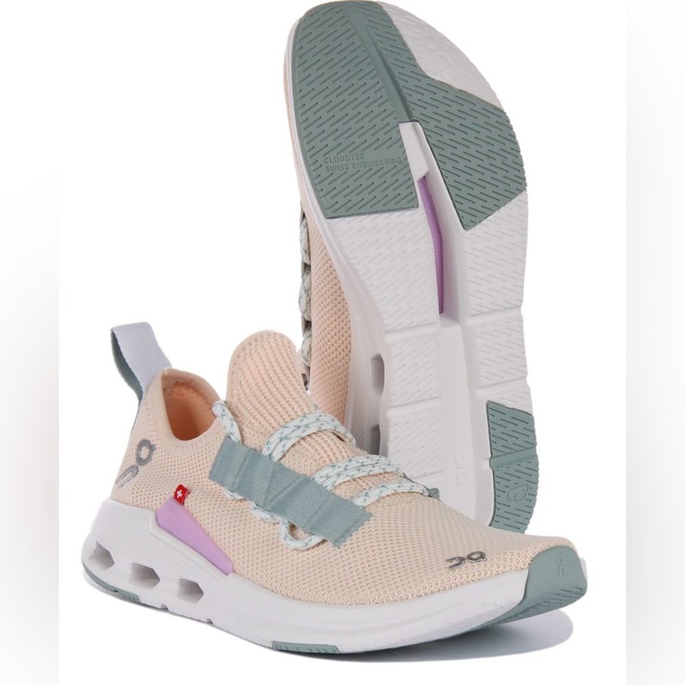 Women's Beige and Gray Athletic Shoes